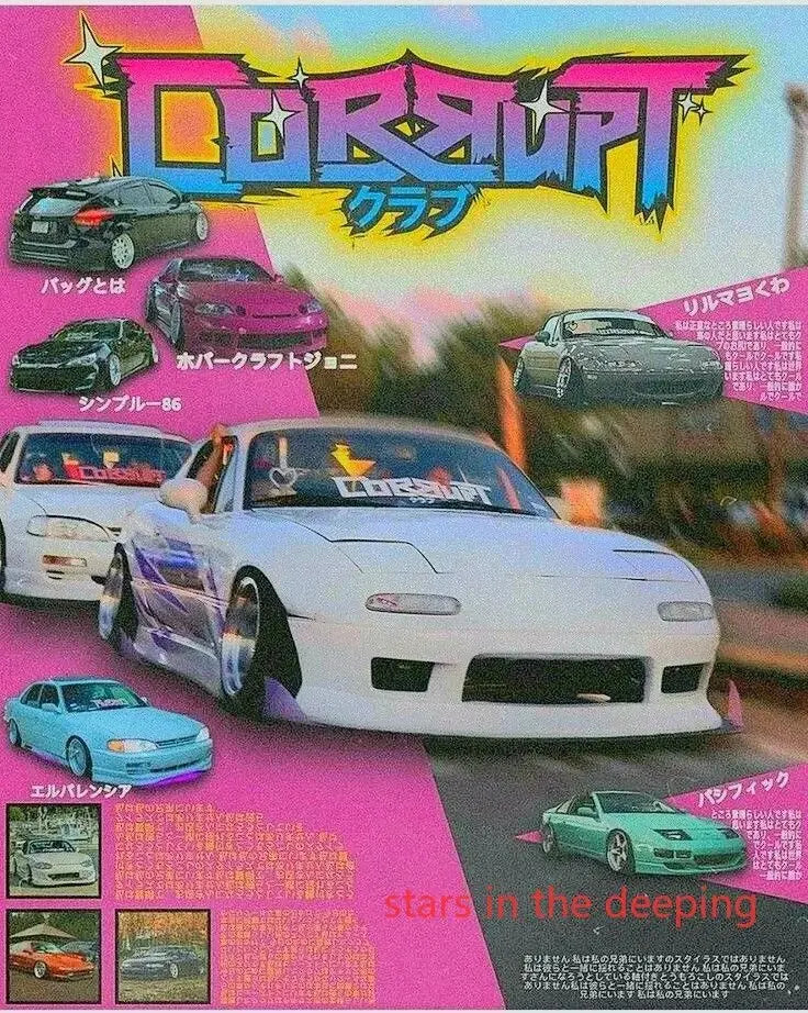 Vintage Japanese Racing Cars Magazine Cover Canvas Art Poster Wall Decor